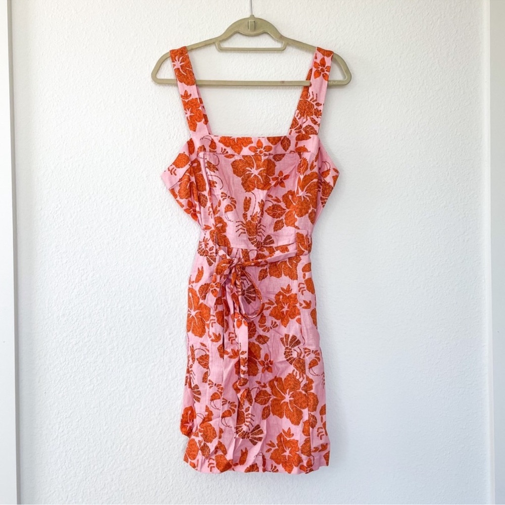 Farm Rio Anthropologie Floral Mini Dress in Pink NWT - Picture 5 of 9